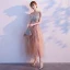 Modern / Fashion Champagne Evening Dresses  2019 A-Line / Princess Spaghetti Straps Lace Flower Sequins Tassel Sleeveless Ankle Length Formal Dresses