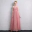 Modest / Simple Sky Blue Bridesmaid Dresses 2018 A-Line / Princess Shoulders Backless Short Sleeve Floor-Length / Long Wedding Party Dresses