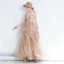 Chic / Belle Kaki Robe De Soirée 2019 Princesse Bretelles Spaghetti En Dentelle Fleur Sans Manches Dos Nu Volants en Cascade Longue Robe De Ceremonie