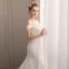Classy Ivory Wedding Dresses 2019 Backless Trumpet / Mermaid Off-The-Shoulder Beading Pearl Lace Flower Sleeveless Court Train