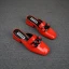 Vintage Weiß Freizeit Pantolette & Flip-Flops 2019 Leder Thick Heels Quadratische Zehe Damenschuhe