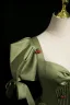 Eleganckie Szałwia Zielony Satyna Sukienki Na Bal 2025 Suknia Balowa Kwadratowy Dekolt Kótkie Rękawy Bez Pleców Kokarda Długie Sukienki Wizytowe