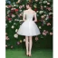 Sexy Ivoire Robe De Fete Bretelles croisées 2019 Princesse De l'épaule Paillettes En Dentelle Fleur Manches Courtes Dos Nu Courte Robe De Ceremonie