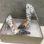 Mote Hvit Svart Doodle Aften Pumps 2019 Lær 12 cm Stiletthæler Spisse Pumps