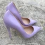 Enkla Lavendel Kontors Pumps 2019 Läder 12 cm Stilettklackar Spetsiga Pumps