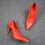 Modest / Simple Red Casual Pumps 2019 Leather 9 cm Stiletto Heels Pointed Toe Pumps