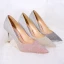 Glitzernden Rosa Brautschuhe 2018 Glanz 8 cm Stilettos Spitzschuh Hochzeit Pumps