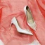 Chic Ivoire Chaussure De Mariée 2019 Cuir Perle 8 cm Talons Aiguilles À Bout Pointu Mariage Escarpins