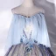Mode Bleu Ciel Dégradé De Couleur Robe De Bal 2021 Robe Boule Bretelles Spaghetti Paillettes En Dentelle Fleur Sans Manches Dos Nu Longue Robe De Ceremonie