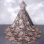 Schick Multifarben Drucken Satin Ballkleider 2021 A Linie Bandeau Ärmellos Rückenfreies Kathedrale Schleppe Festliche Kleider