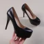 Fine Svart Aften Pumps 2019 Lær 9 cm Stiletthæler Spisse Pumps