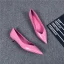 Classy Candy Pink Casual Pumps 2019 Leather 3 cm Stiletto Heels Low Heel Pointed Toe Pumps