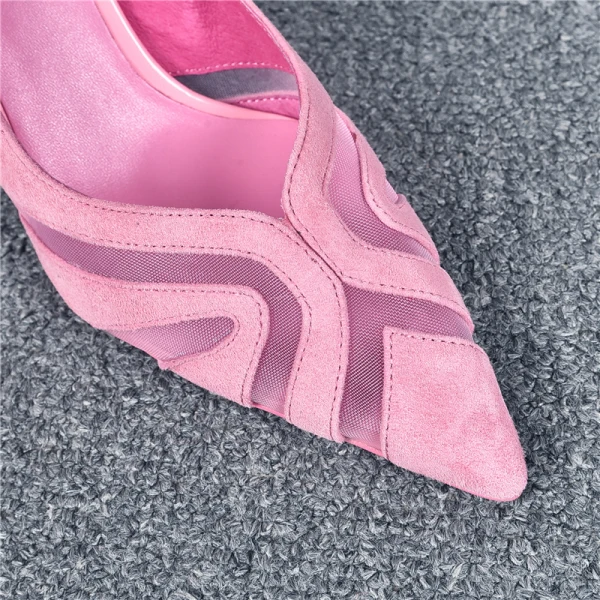 Moderne / Mode Rose Bonbon Soirée Escarpins 2019 Cuir Daim 8 cm Talons Aiguilles À Bout Pointu Escarpins