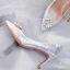 Charming Silver Wedding Shoes 2019 Lace Pearl Rhinestone 7 cm Stiletto Heels Pointed Toe Wedding Pumps