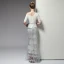 Sexy Ivory / Creme Abendkleider 2020 Meerjungfrau One-Shoulder Pailletten Perlenstickerei Quaste 1/2 Ärmel Rückenfreies Lange Festliche Kleider