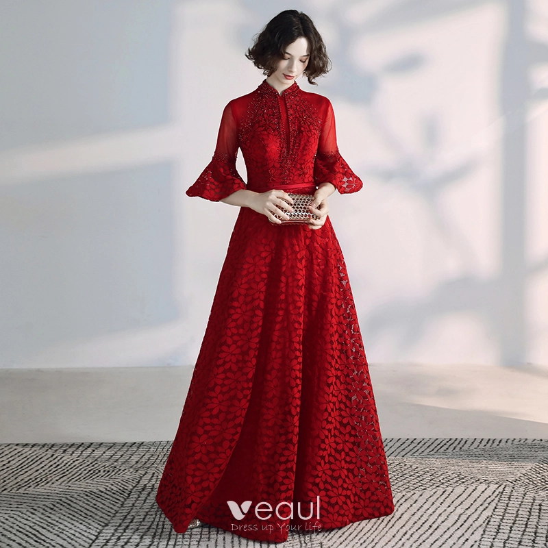 Oriental high neck dress name top