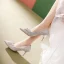 Charming Silver Wedding Bridesmaid Pumps 2019 Rhinestone Stiletto Heels 8 cm Bow Pointed Toe Wedding Shoes