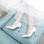 Modern / Fashion Red Wedding Shoes 2020 Lace Rhinestone Pearl 8 cm Stiletto Heels Pointed Toe Wedding Pumps