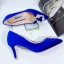 Chic / Beautiful Royal Blue Bridesmaid Pumps 2020 Suede Rhinestone Pearl 9 cm Stiletto Heels Pointed Toe Pumps