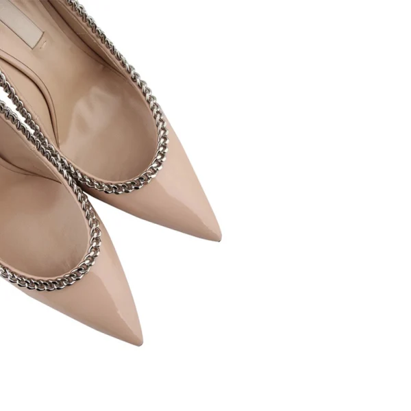 Fashion Nude Evening Party Pumps 2020 Patent Leather 10 cm Stiletto Heels Pointed Toe Pumps
