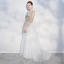 Élégant Multi-Couleurs Plage Robe De Mariée 2018 Princesse Appliques Encolure Dégagée Dos Nu Sans Manches Fendue devant Train De Balayage Mariage