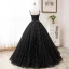 Elegant Black Prom Dresses 2020 A-Line / Princess Spaghetti Straps Star Sequins Sleeveless Backless Floor-Length / Long Formal Dresses