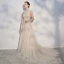 Élégant Champagne Transparentes Robe De Mariée 2018 Princesse Étoile Noeud Encolure Dégagée Dos Nu Sans Manches Tribunal Train Mariage
