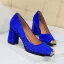 Vintage / Originale Rouge Désinvolte Escarpins 2019 Daim Rivet 7 cm Talons Épais Pied Carré Escarpins
