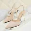 Simple Rouge Cocktail Soirée Chaussures Femmes 2019 Daim Faux Diamant 9 cm Talons Aiguilles À Bout Pointu Talons Hauts