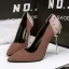 Stilig Brun Casual Pumps 2019 Mocka Nit 10 cm Stilettklackar Spetsiga Pumps