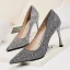 Charmant Champagne Soirée Escarpins 2020 Faux Diamant Paillettes 9 cm Talons Aiguilles À Bout Pointu Escarpins