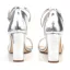 Simple Argenté Désinvolte Sandales Femme 2020 Bride Cheville 9 cm Talons Épais Peep Toes / Bout Ouvert Sandales