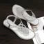 Bohême Plage Argenté Plate Chaussures Femmes 2020 Daim Faux Diamant T-Strap Pantoufle & Tongs