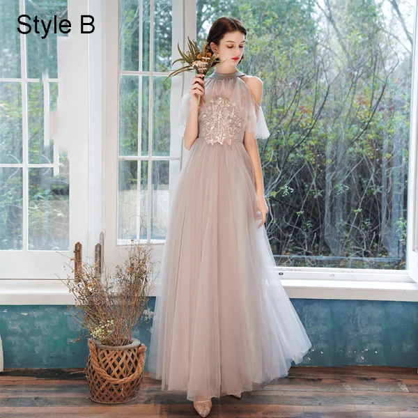 beige pink bridesmaid dresses Sweetheart Pale Pink Long A-line Chiffon Bridesmaid Dresses – ClaireBridal