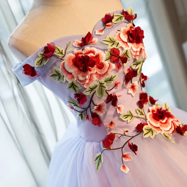 Elegant Candy Pink Quinceañera Prom Dresses 2018 Ball Gown Embroidered Appliques Strapless Backless Sleeveless Floor-Length / Long Formal Dresses