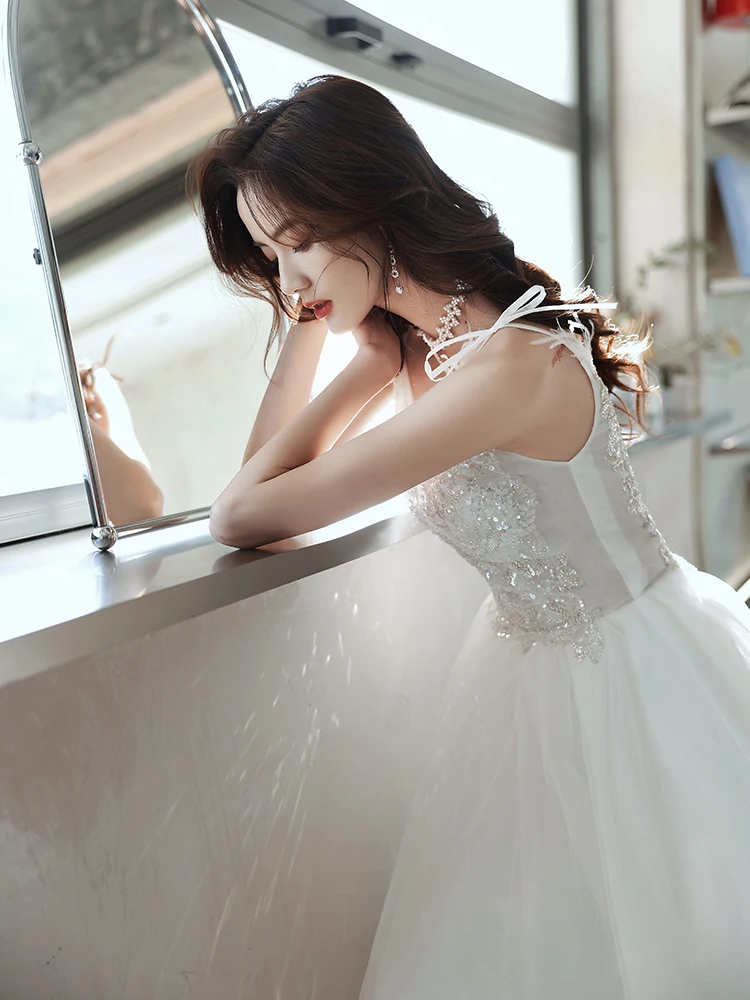 Fashion Charming White Homecoming Graduation Dresses 2021 A-Line Princess Spaghetti