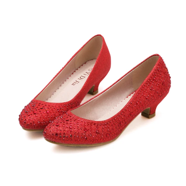 Mooie / Prachtige Zilveren Bruidsschoenen 2020 Rhinestone 3 cm Lage Hak Spitse Neus Huwelijk Pumps