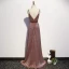 Sexy Scintillantes Or Rose Robe De Soirée 2020 Princesse Bretelles Spaghetti Paillettes Noeud Sans Manches Dos Nu Longue Robe De Ceremonie