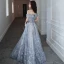 Charmant Bleu Ciel Robe De Soirée 2020 Princesse De l'épaule Paillettes Sans Manches Dos Nu Longue Robe De Ceremonie