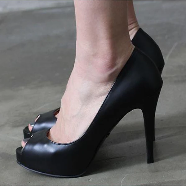 Modest / Simple Nude OL Womens Shoes 2020 Leather 10 cm Stiletto Heels Open / Peep Toe Heels