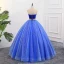 Elegant Kongeblå Quinceañera Ballkjoler 2018 Ballkjole Brodert Perle Suede Kjæreste Ryggløse Uten Ermer Lange Formelle Kjoler
