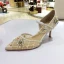 Chic / Beautiful Beige Casual Womens Shoes 2020 Leather Lace Pearl Rhinestone Buckle 5 cm Stiletto Heels Pointed Toe High Heels