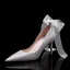 Charmant Or Rose Chaussure De Mariée 2020 Cuir Noeud Faux Diamant 8 cm Talons Aiguilles À Bout Pointu Mariage Escarpins