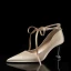 Elegant Champagne Wedding Shoes 2020 Satin Rhinestone Bow 7 cm Stiletto Heels Pointed Toe Wedding Pumps