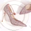 Sparkly Rose Gold Sequins Wedding Shoes 2020 10 cm Stiletto Heels Pointed Toe Wedding Pumps