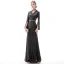 Scintillantes Noire Robe De Soirée 2020 Trompette / Sirène V-Cou Ceinture Paillettes Manches Longues Longue Robe De Ceremonie