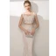 Charmant Scintillantes Champagne Robe De Soirée 2020 Trompette / Sirène Encolure Carrée Perlage Paillettes Faux Diamant Dos Nu Sans Manches Longue Robe De Ceremonie