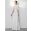 Style Chinois Ivoire Robe De Soirée 2020 Princesse Col Haut Brodé 1/2 Manches Longue Robe De Ceremonie