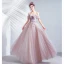 Schöne Violett Abendkleider 2020 A Linie Off Shoulder Perlenstickerei Applikationen Blumen Spitze Pailletten Ärmellos Rückenfreies Lange Festliche Kleider