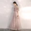 Classy Nude Prom Dresses 2020 A-Line / Princess Ruffle Off-The-Shoulder Star Lace Short Sleeve Backless Floor-Length / Long Formal Dresses